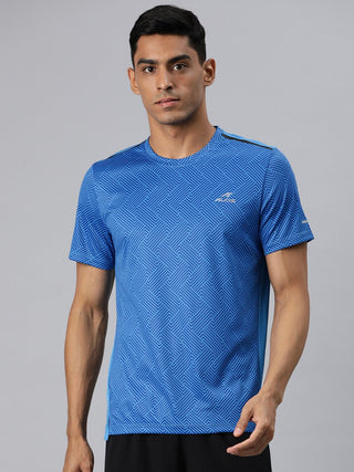 Alcis Men Printed Anti Static Slim Fit T-shirt - Distacart