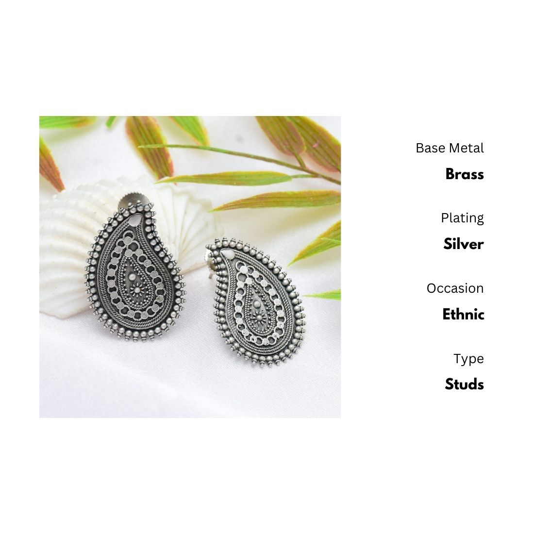 New Stylish Oxidized Gold-Polished Gold Studs Earrings for Womens by House of Ree - Distacart
