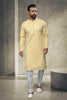 Raivat Ethnic Cotton Printed Work Kurta Pajama In Yellow Colour - Distacart
