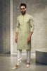 Raivat Ethnic Cotton Printed Work Kurta Pajama In Light Green Colour - Distacart