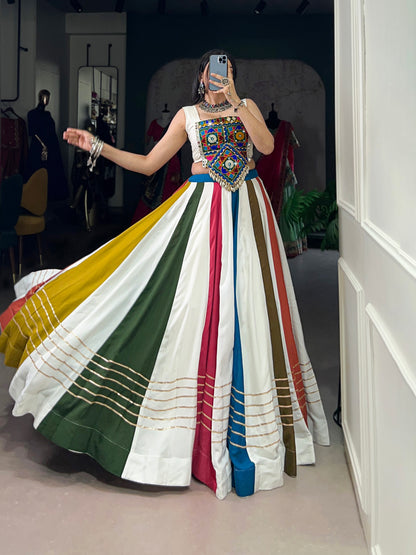 Lorenvalley Pure Rayon Gota Patti Lace Touch Up Lehenga Choli - Distacart