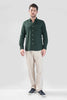 Xkind Bottle Green Plain Slim Fit Shirt - Distacart
