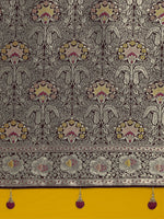Thumbnail for Monjolika Fashion Dark Maroon Glamour and Tradition With This Zari Woven Banarasi Satin Silk Saree