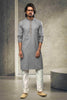 Raivat Ethnic Cotton Printed Work Kurta Pajama In Grey Colour - Distacart