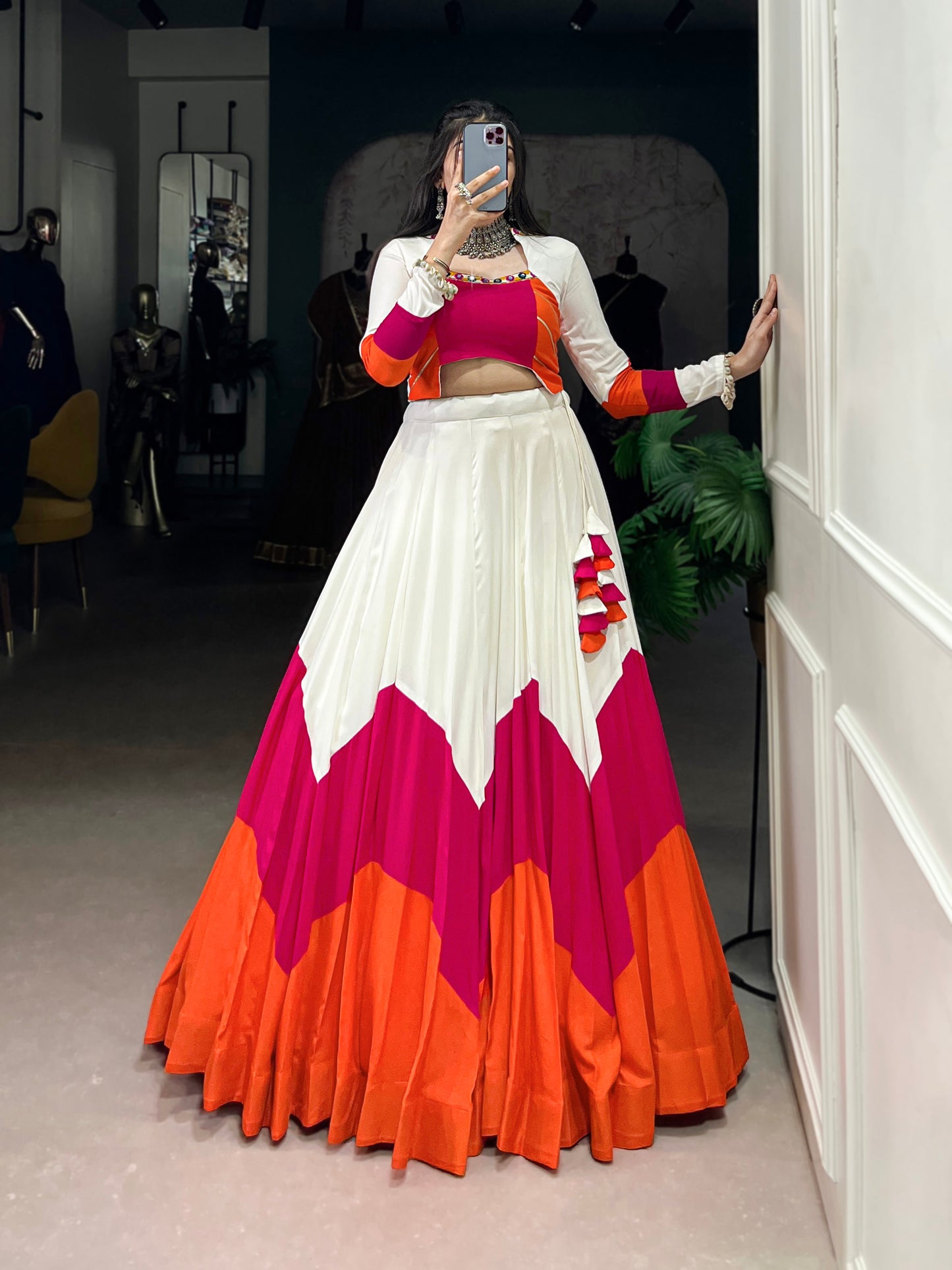 Lorenvalley Pure Rayon Plain Stitched With Canvas And Full Inner Lehenga Choli - Distacart