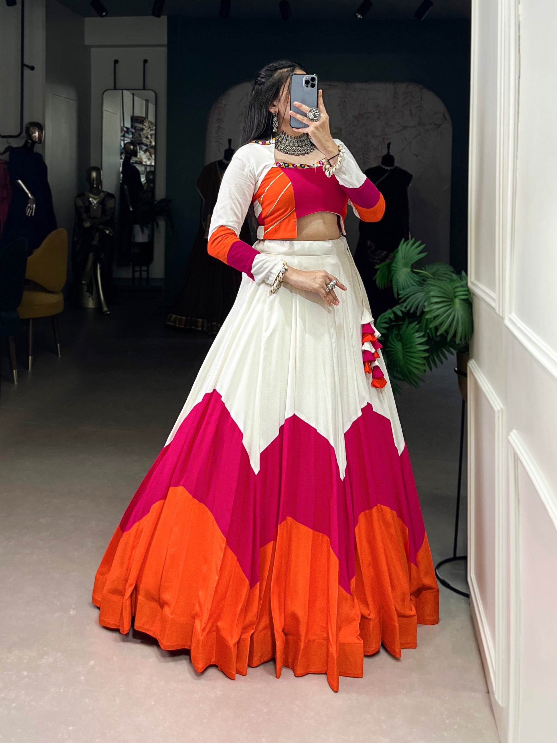 Lorenvalley Pure Rayon Plain Stitched With Canvas And Full Inner Lehenga Choli - Distacart