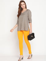 Thumbnail for TAG 7 Women Pack of 2 Yellow & Red Solid Kurti Pants - Distacart
