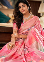 Thumbnail for Anaita Pink Designer Digital Printed Soft Silk Saree With Blouse - Distacart