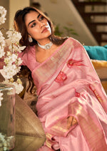 Thumbnail for Anaita Light Pink Designer Digital Printed Soft Silk Saree With Blouse - Distacart