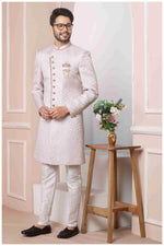 Thumbnail for Raivat Ethnic Jacquard Silk Thread Work Indo Western In Onion Pink Colour - Distacart