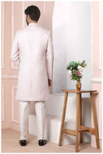 Thumbnail for Raivat Ethnic Jacquard Silk Thread Work Indo Western In Onion Pink Colour - Distacart