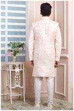 Thumbnail for Raivat Ethnic Jacquard Silk Thread Work Indo Western In Pink Colour - Distacart
