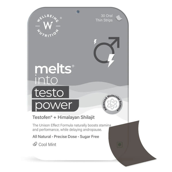 Wellbeing Nutrition Melts Testo Power Oral Strips-Cool Mint Flavor - Distacart
