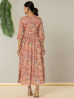 Thumbnail for Yufta Pink Pure Cotton Sequins_Work Dress