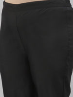 Thumbnail for Sztori Plus Size Ethnic Motif Foil Printed Straight Georgette Kurta with Trousers - Distacart