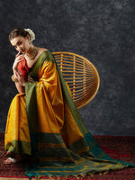 Thumbnail for NOZ2TOZ Women's Aura Silk Yellow Woven Design Designer Saree With Blouse Piece - Distacart