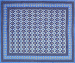 Thumbnail for Blue Ethnic Motifs Cotton 200TC King Bedsheet With 2 Zipper Pillow Covers - King Size by House of Ree - Distacart