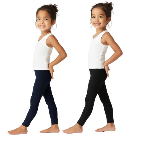 Chilins Lycra Black,Blue Cotton Legging for Girls