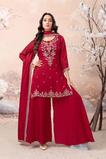 Thumbnail for Anaita Pink Vichitra Silk Readymade Suit with Coding Work - Dista
