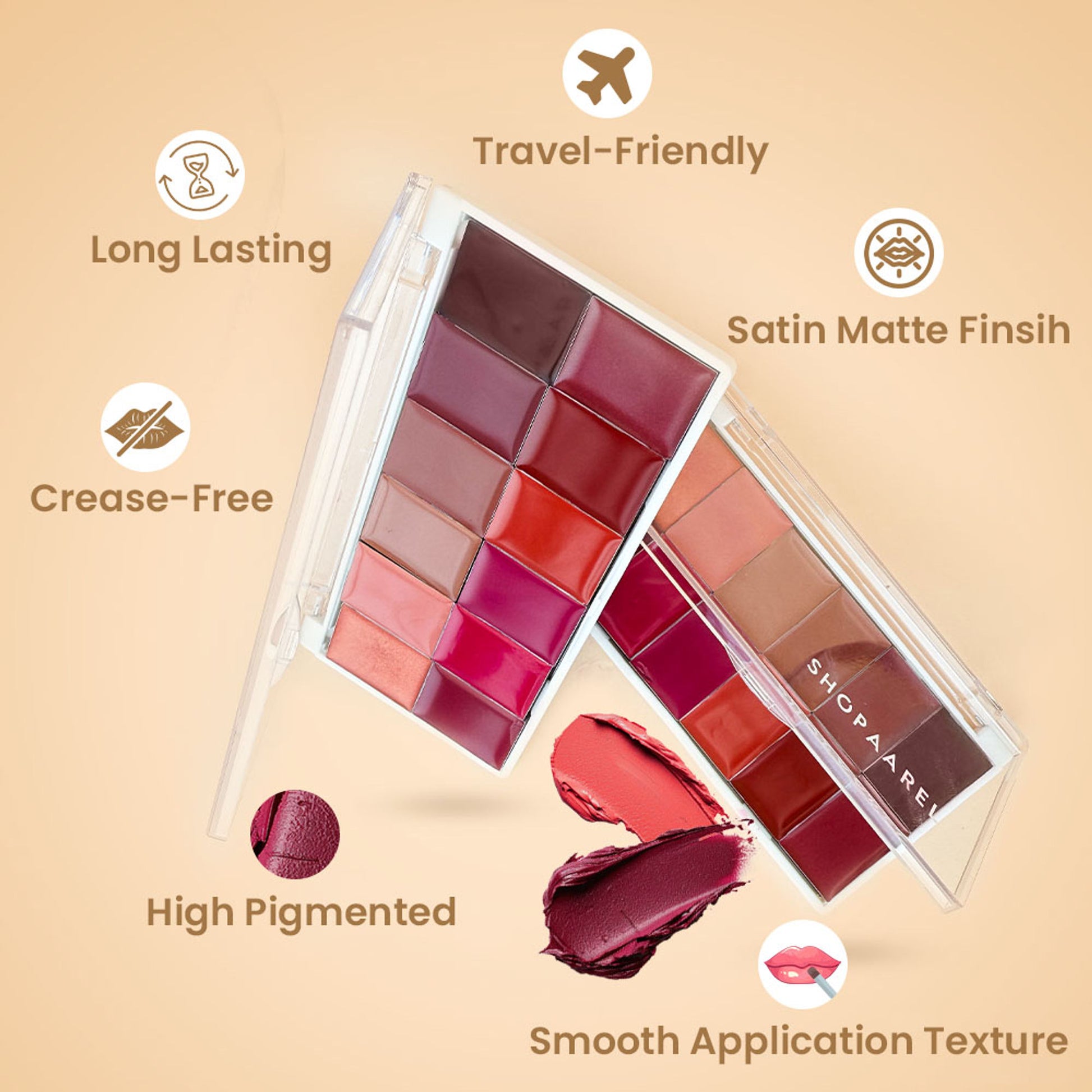 Shopaarel Rich Color Lip Plaette - Distacart
