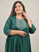 Thumbnail for Swasti Embroidered Floral Maxi Ethnic Dress