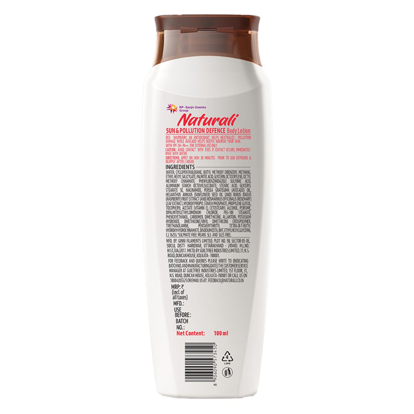 Naturali Sun & Pollution Defence Body Lotion - Distacart