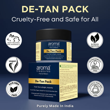 Aroma Treasures De-Tan Pack From Tan To Bright Instantly - Distacart
