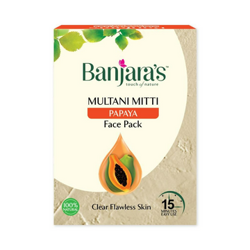 Banjara's Multani Mitti + Papaya Face Pack Powder - Distacart