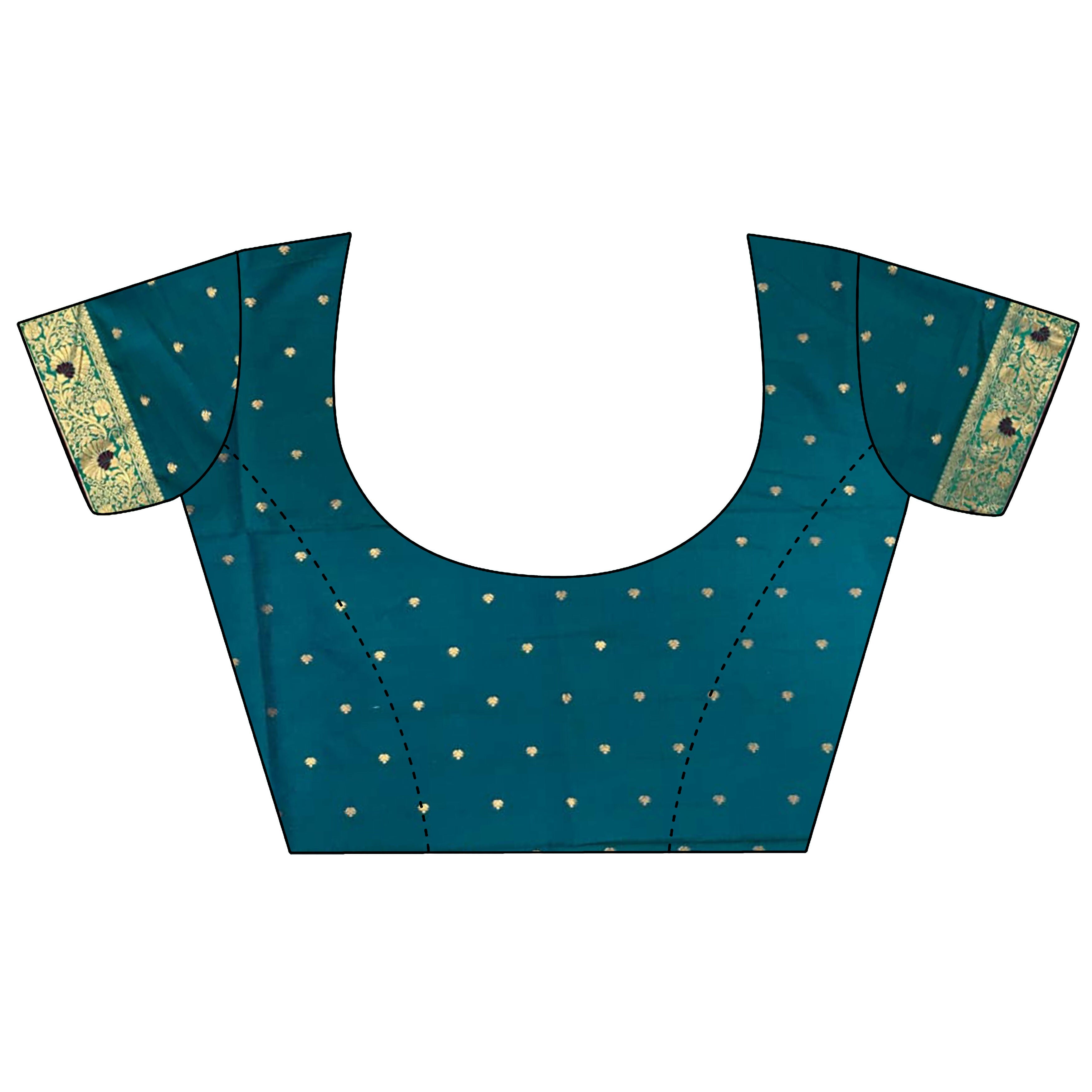 Joban Fashion Purple Banarasi Soft Silk Peacock Butta Work Saree