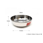 Thumbnail for HAZEL Stainless Steel Kadai Without Handle | Hammered Tasra Kadhai, 700 ML