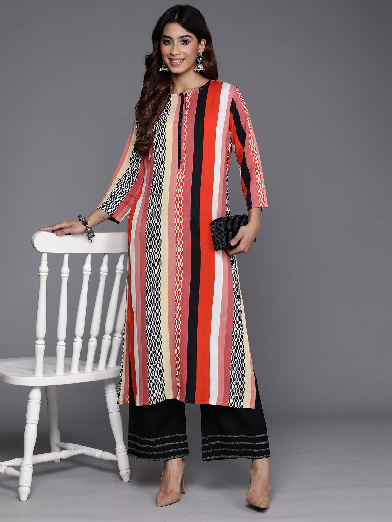 Indo Era Multi Printed Straight Kurta - Distacart
