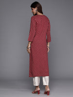 Thumbnail for Indo Era Maroon Printed Straight Kurta - Distacart