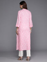 Thumbnail for Indo Era Pink Printed Straight Kurta - Distacart