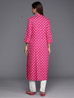 Thumbnail for Indo Era Pink Printed Straight Kurta - Distacart
