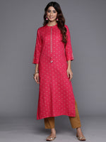 Thumbnail for Indo Era Pink Printed Straight Kurta - Distacart
