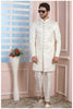 Raivat Ethnic Art Silk Thread Work Indo Western In Cream Colour - Distacart