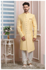 Raivat Ethnic Art Silk Thread Work Indo Western In Yellow Colour - Distacart