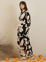 Thumbnail for Indo Era Black Printed Straight Kurta Trousers set - Distacart