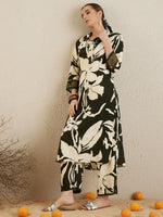 Thumbnail for Indo Era Green Printed Straight Kurta Trousers set - Distacart