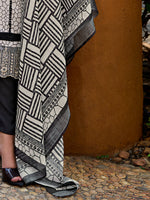 Thumbnail for Indo Era Off White Printed Straight Kurta Trousers With Dupatta set - Distacart