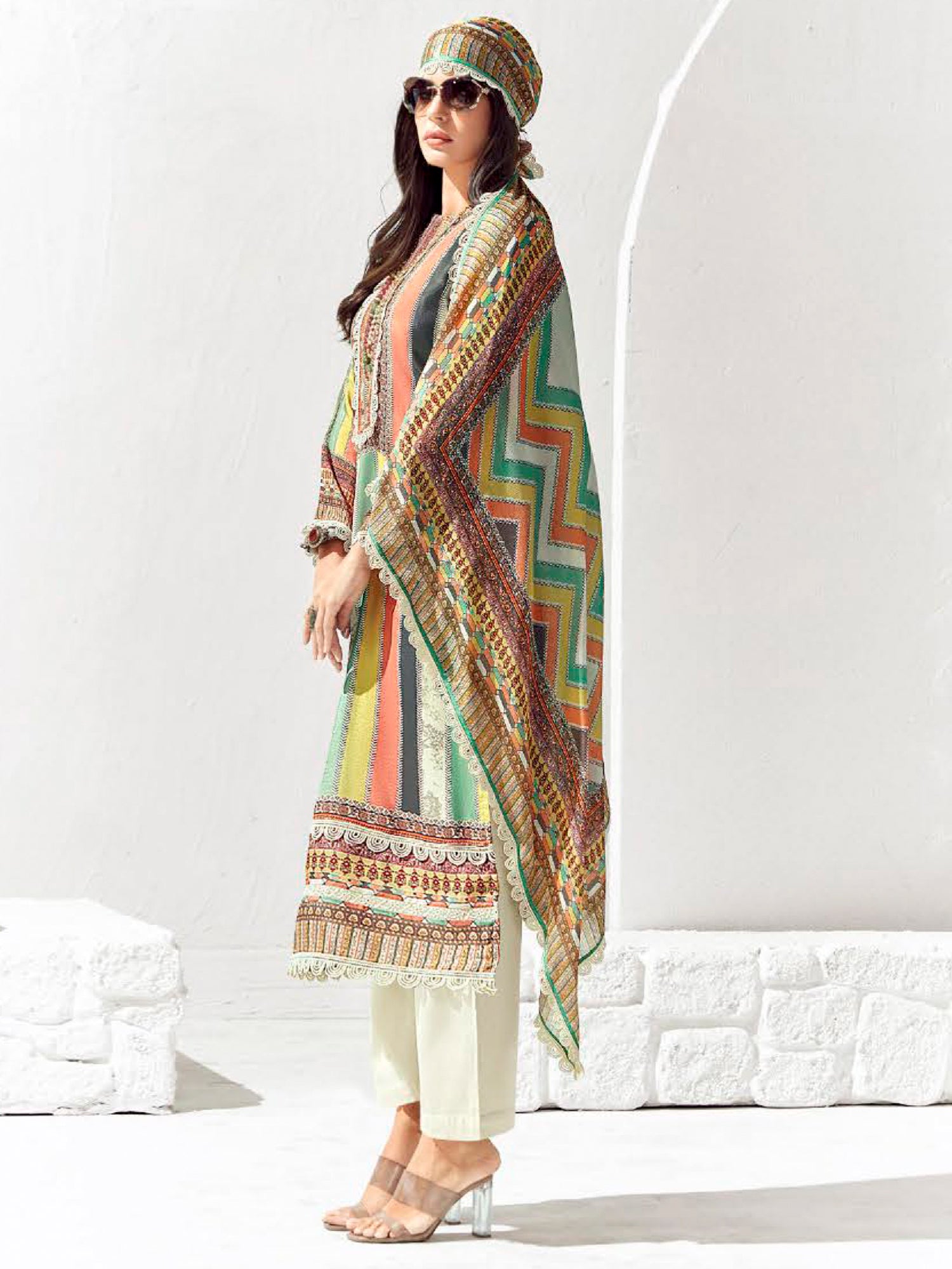 Indo Era Multi Printed Straight Kurta Trousers set - Distacart