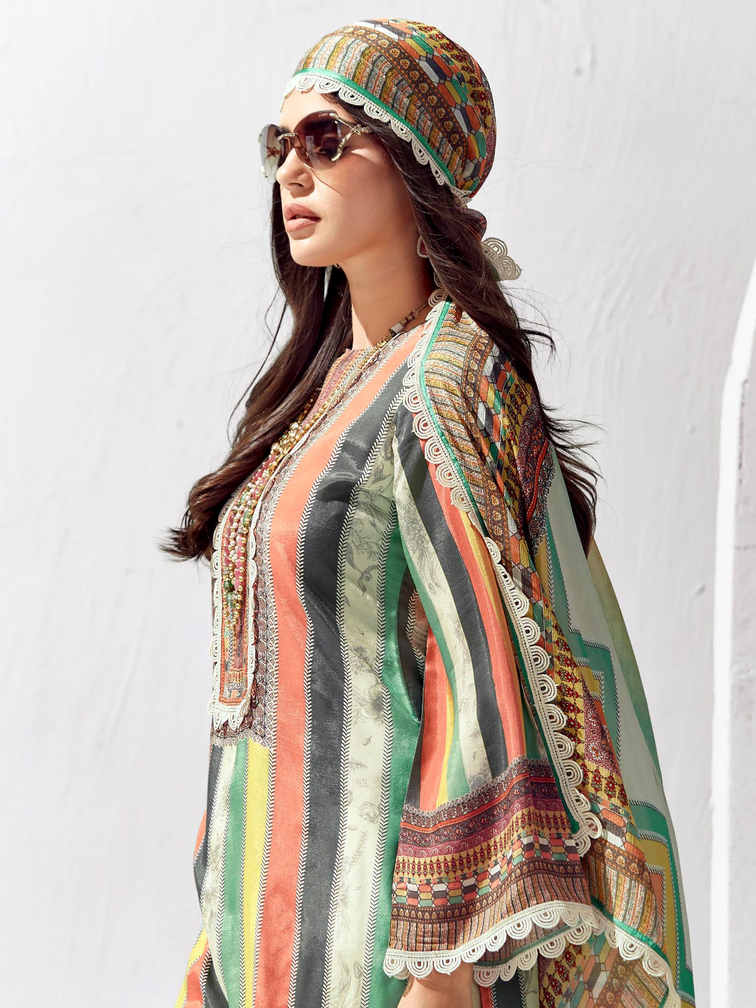 Indo Era Multi Printed Straight Kurta Trousers set - Distacart