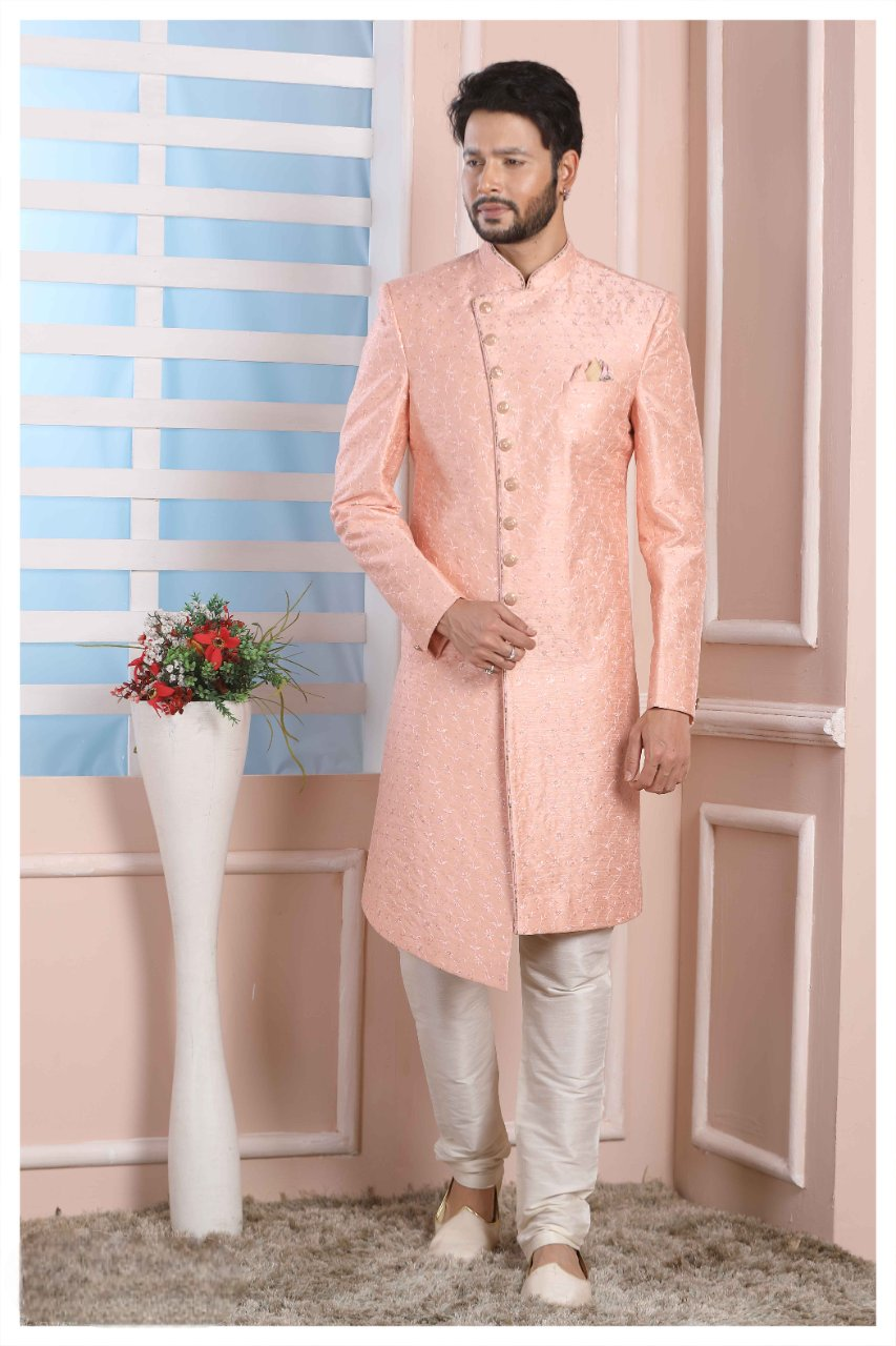 Raivat Ethnic Art Silk Thread Work Indo Western In Pink Colour - Distacart
