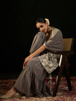 Thumbnail for Indo Era Grey Embroidered Straight Kurta Sharara With Dupatta set - Distacart