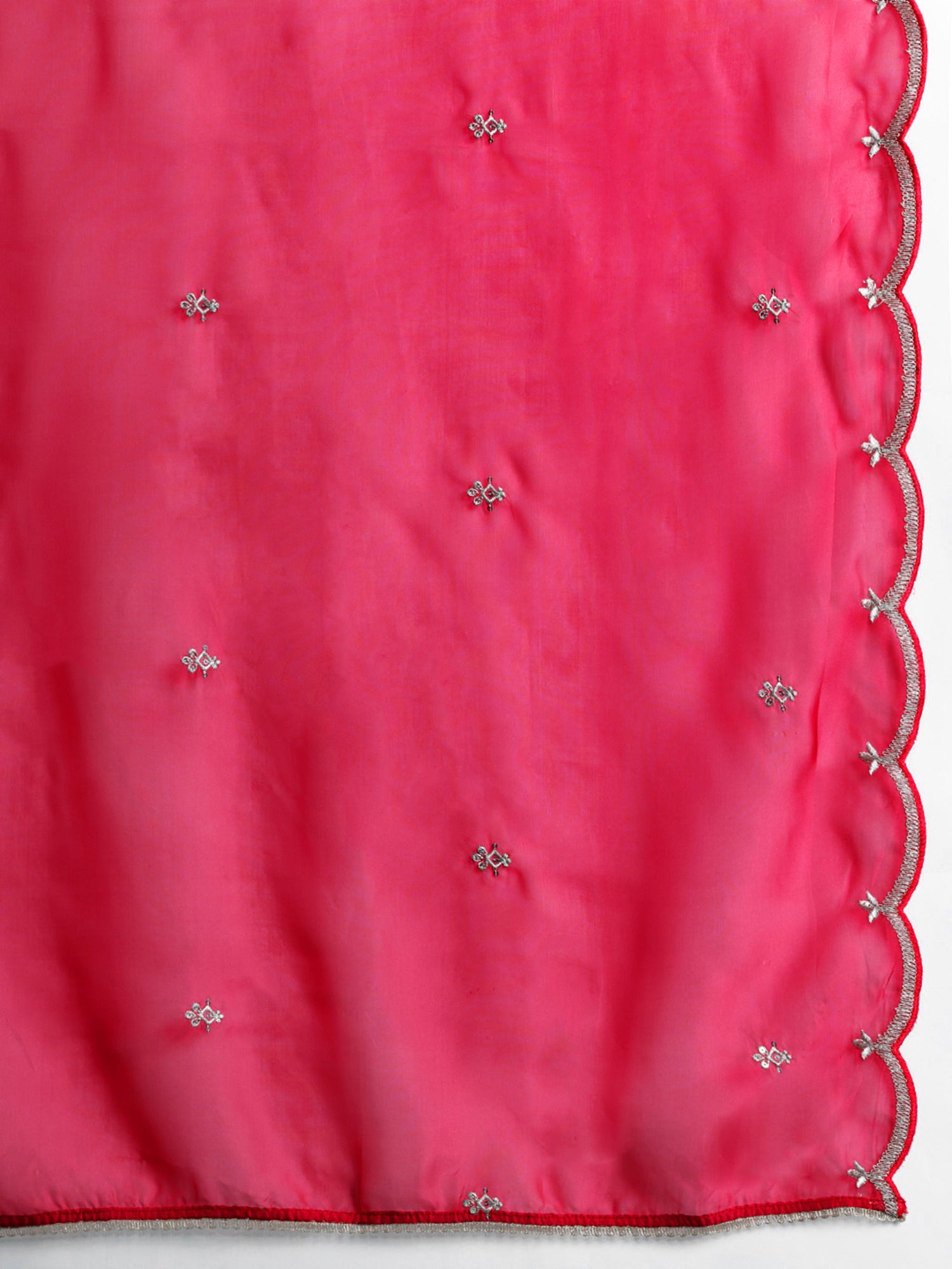Indo Era Pink Embroidered Straight Kurta Trousers With Dupatta set - Distacart