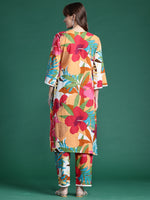 Thumbnail for Indo Era Multi Printed Straight Kurta Trousers set - Distacart