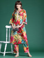 Thumbnail for Indo Era Multi Printed Straight Kurta Trousers set - Distacart