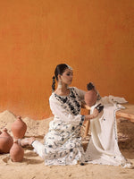 Thumbnail for Indo Era White Straight Embroidered Kurta Trousers With Dupatta Set - Distacart