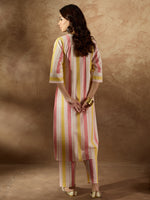 Thumbnail for Indo Era Multi Embroidered Straight Kurta Trousers Set - Distacart