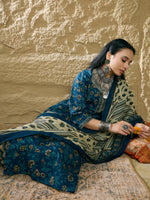 Thumbnail for Indo Era Teal Printed Straight Kurta Salwar With Dupatta set - Distacart